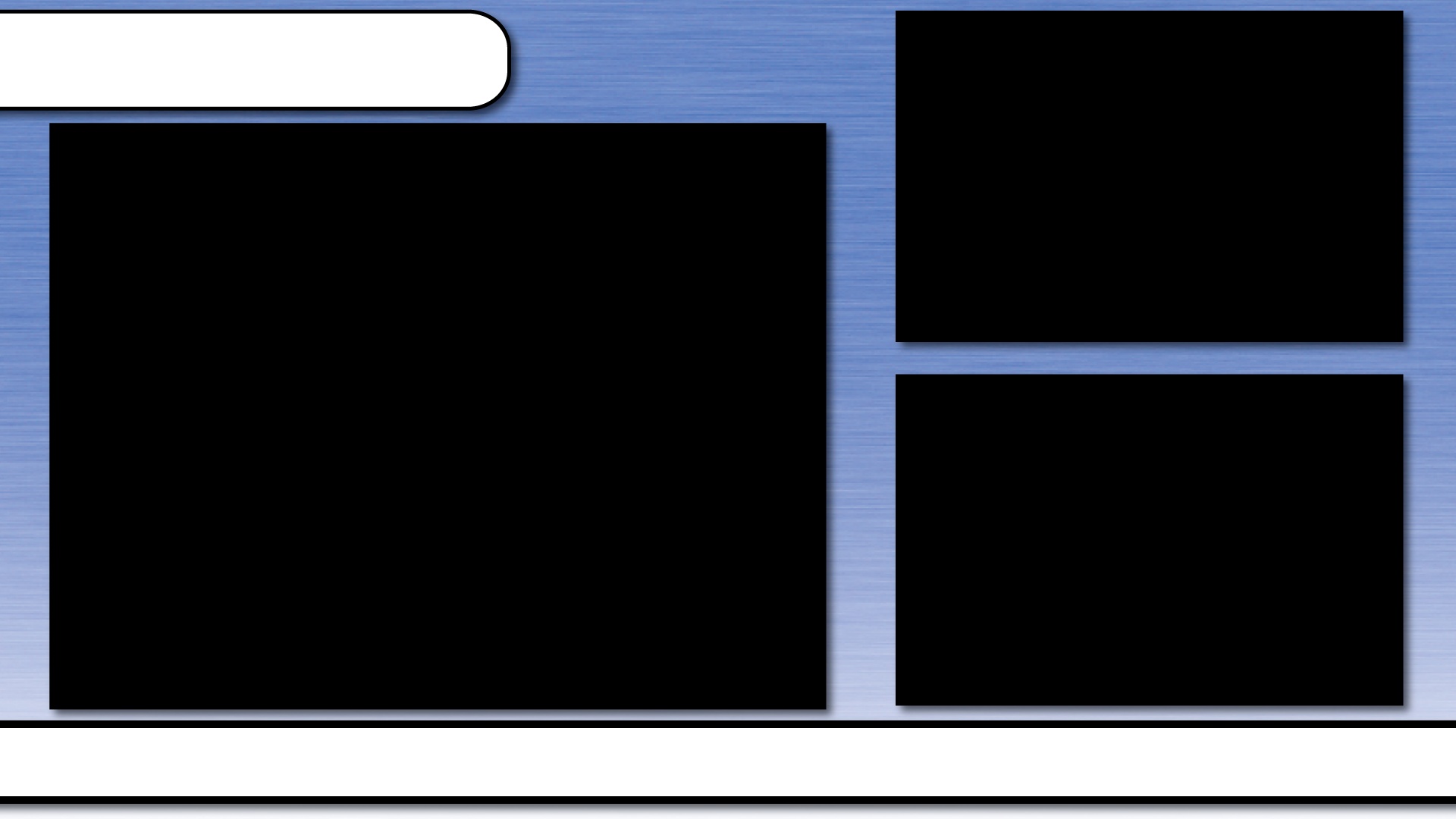 Blue 5 Region digital signage template, 5 content regions