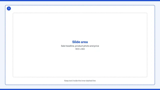 Retail Sale Slide landscape signage template guide, one full-screen zone